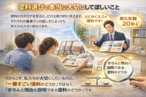 JIS規格に基づく耐候性試験をイメージしたビジュアル。科学的な試験によって塗料の性能を評価していることを表現している。